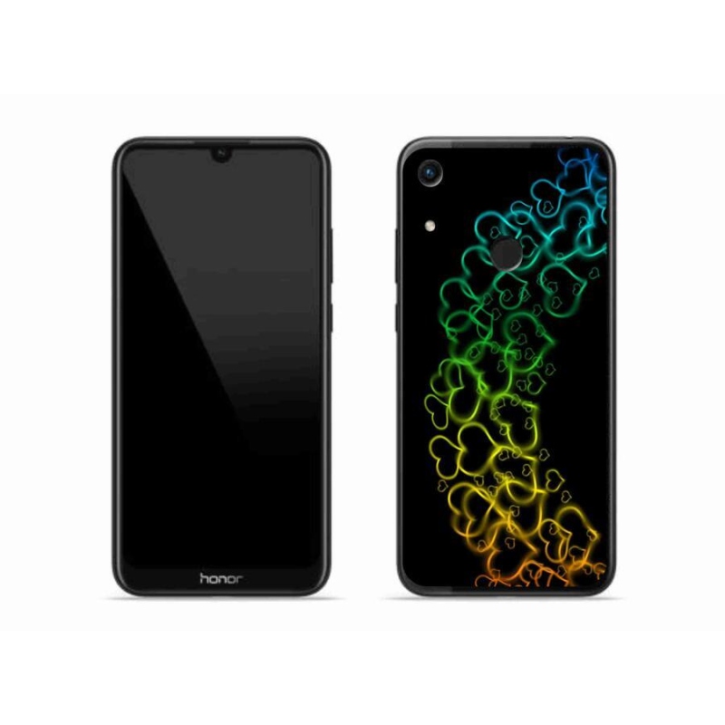 Zselés borítás mmCase a Honor 8A számára - színes szívek