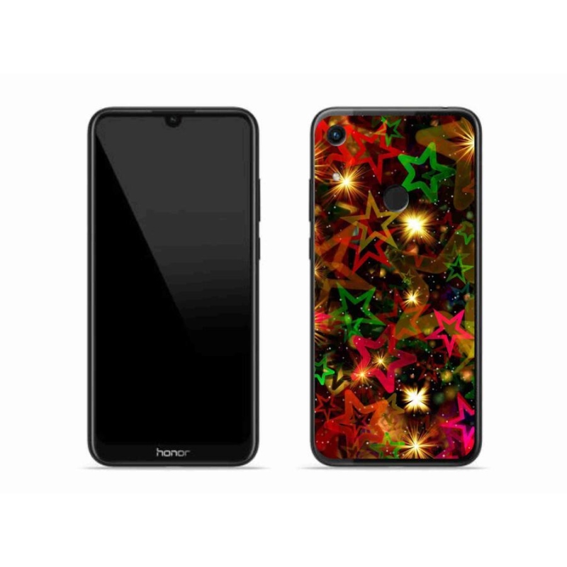 Zselés borítás mmCase a Honor 8A számára - színes csillagok