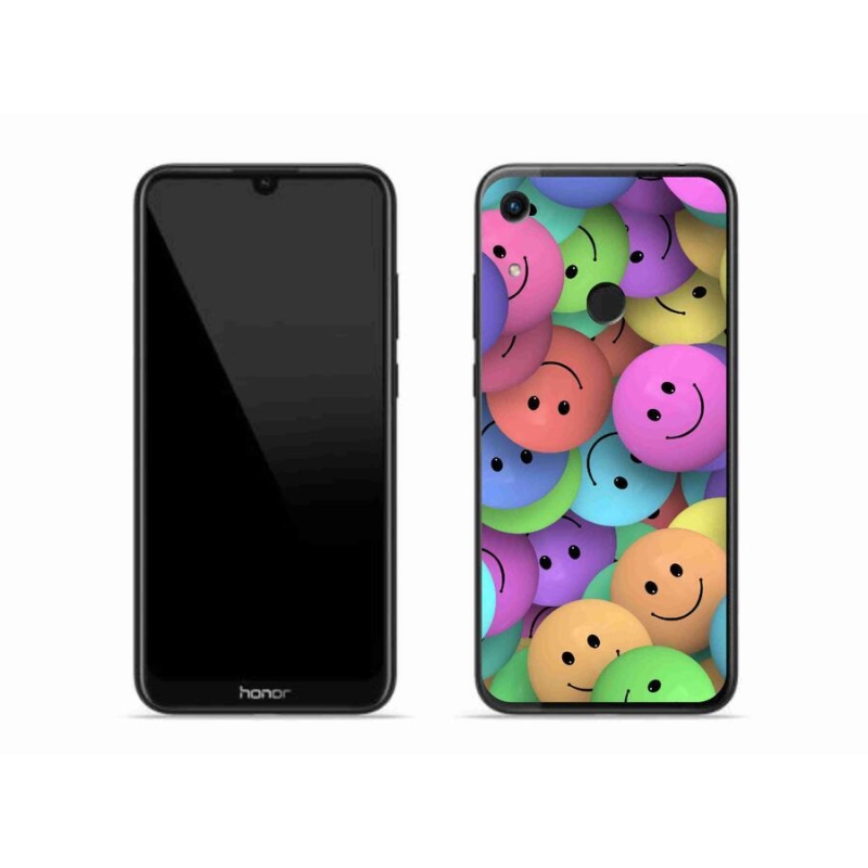 Gél borítás mmCase a Honor 8A számára - színes smiley-k