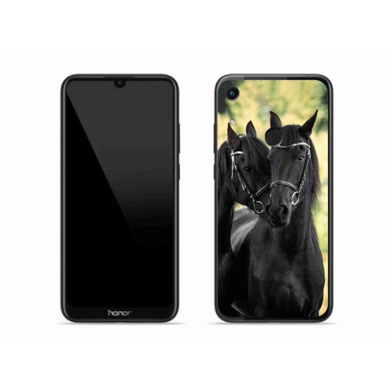 Zselés borítás mmCase a Honor 8A-hoz - két fekete ló