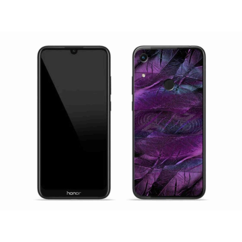 Zselés borítás mmCase a Honor 8A készülékhez - lila tollak