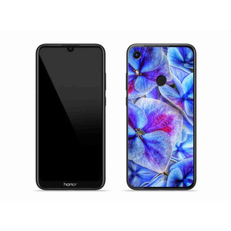 Zselés tok mmCase a Honor 8A-hoz - kék virágok 1