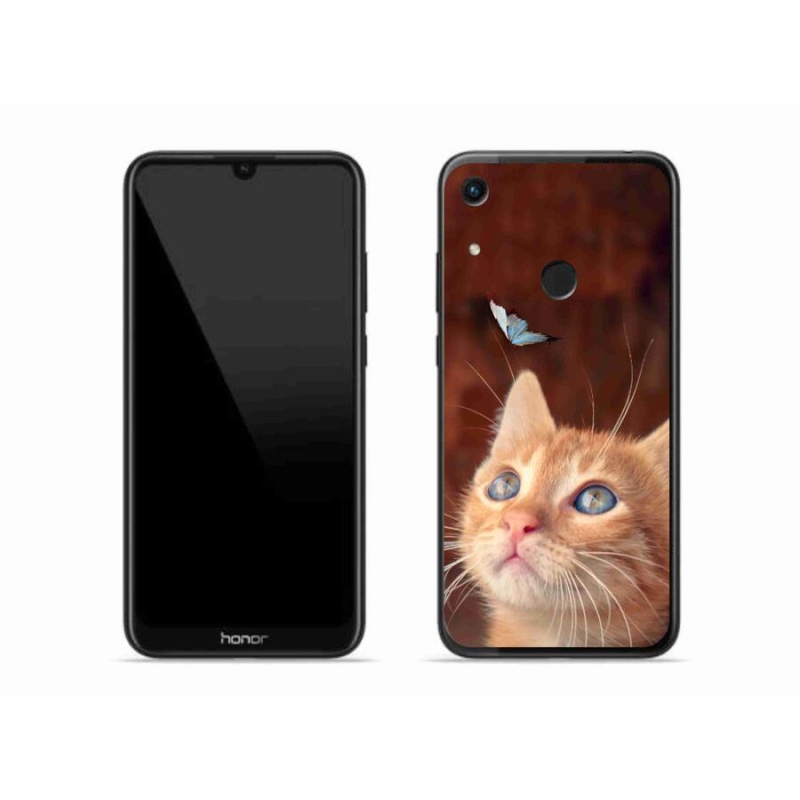 Gél borítás mmCase a Honor 8A számára - pillangó és cica