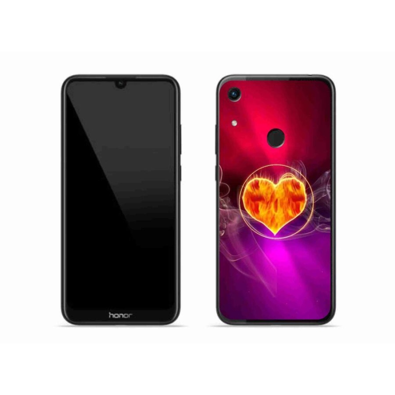 Gél borítás mmCase a Honor 8A számára - tüzes szív