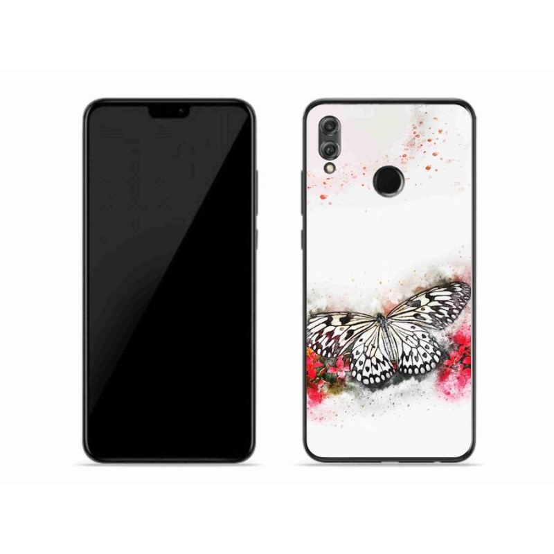 Zselés borítás mmCase a Honor 8X-hez - fekete-fehér pillangó