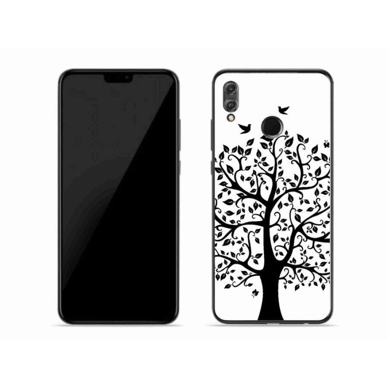 Zselés borítás mmCase a Honor 8X-hez - fekete-fehér fa