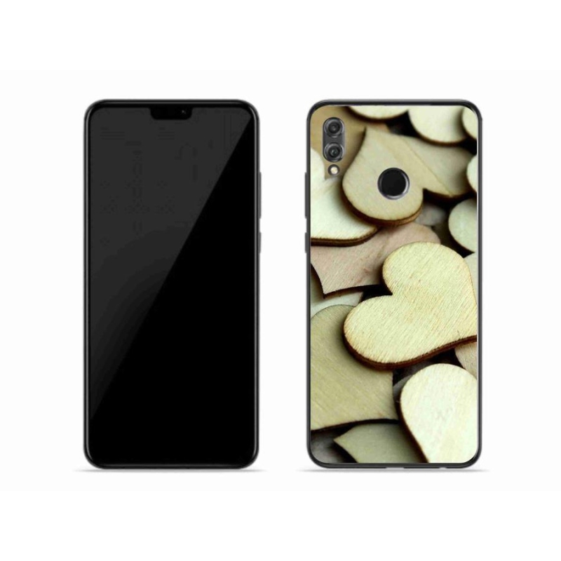 Zselés borítás mmCase a Honor 8X-hez - fából készült szívek