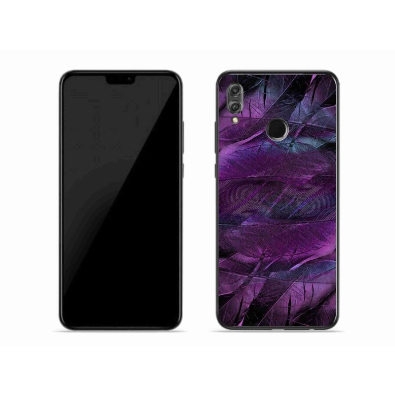 Zselés borítás mmCase a Honor 8X készülékhez - lila tollak