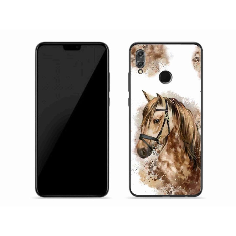 Zselés borító mmCase a Honor 8X készülékhez - barna rajzfilm ló