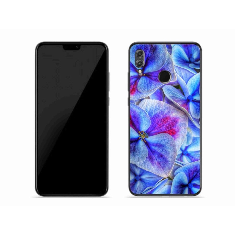 Zselés tok mmCase a Honor 8X-hez - kék virágok 1