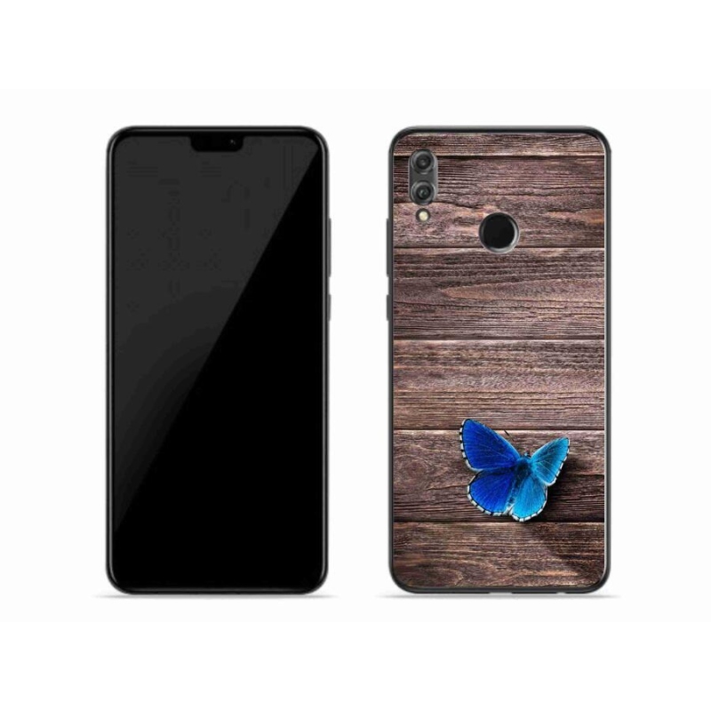Zselés tok mmCase a Honor 8X-hez - kék pillangó 1