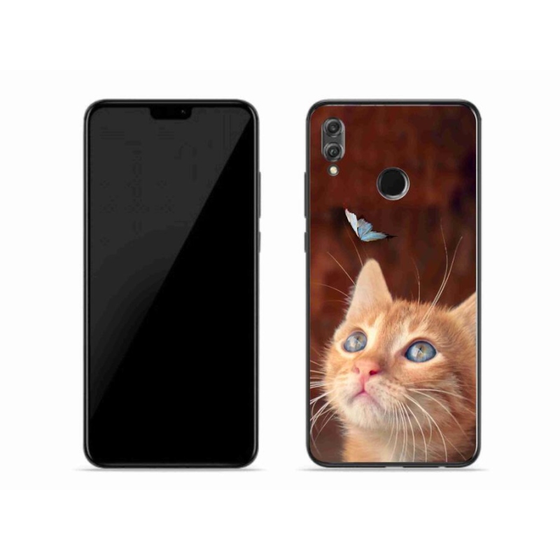Gél borító mmCase a Honor 8X-hez - pillangó és cica