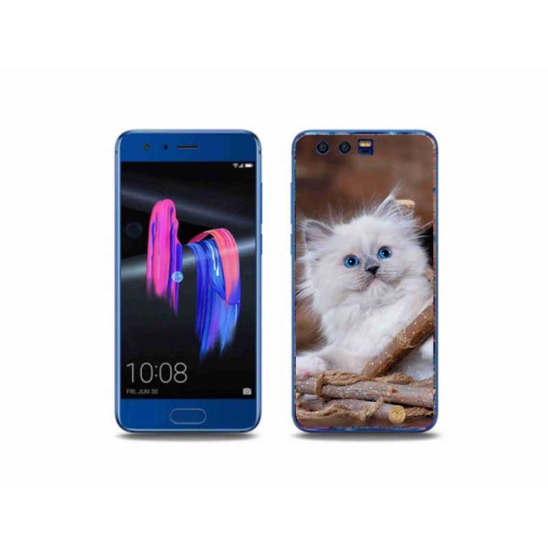 Zselés borítás mmCase a Honor 9-hez - fehér cica
