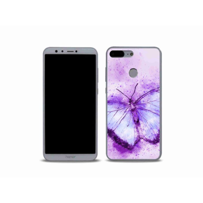 Zselés borítás mmCase a Honor 9 Lite-hoz - lila pillangó