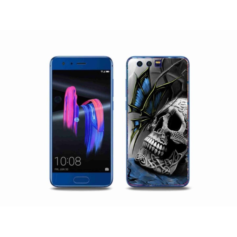 Zselés borítás mmCase a Honor 9-hez - pillangó és koponya