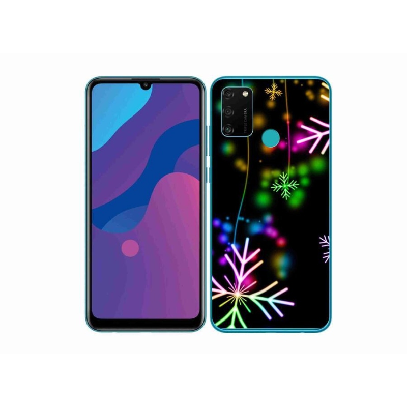 Zselés borítás mmCase a Honor 9A számára - színes pelyhek
