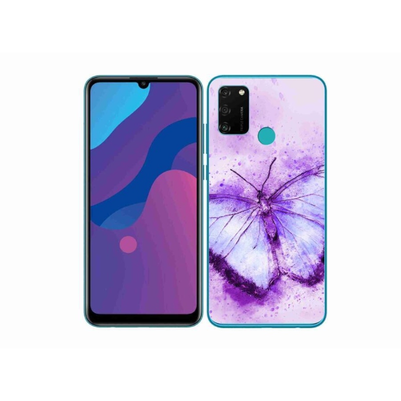 Zselés borítás mmCase a Honor 9A-hoz - lila pillangó