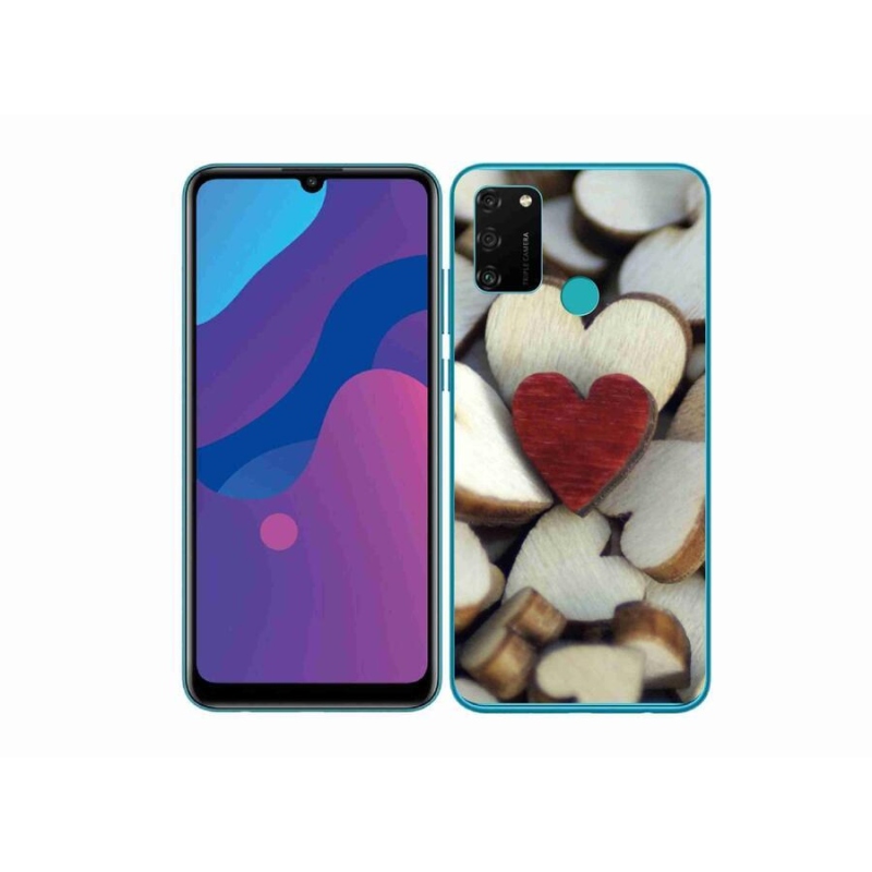 Gél borítás mmCase a Honor 9A készülékhez - gravírozott piros szív