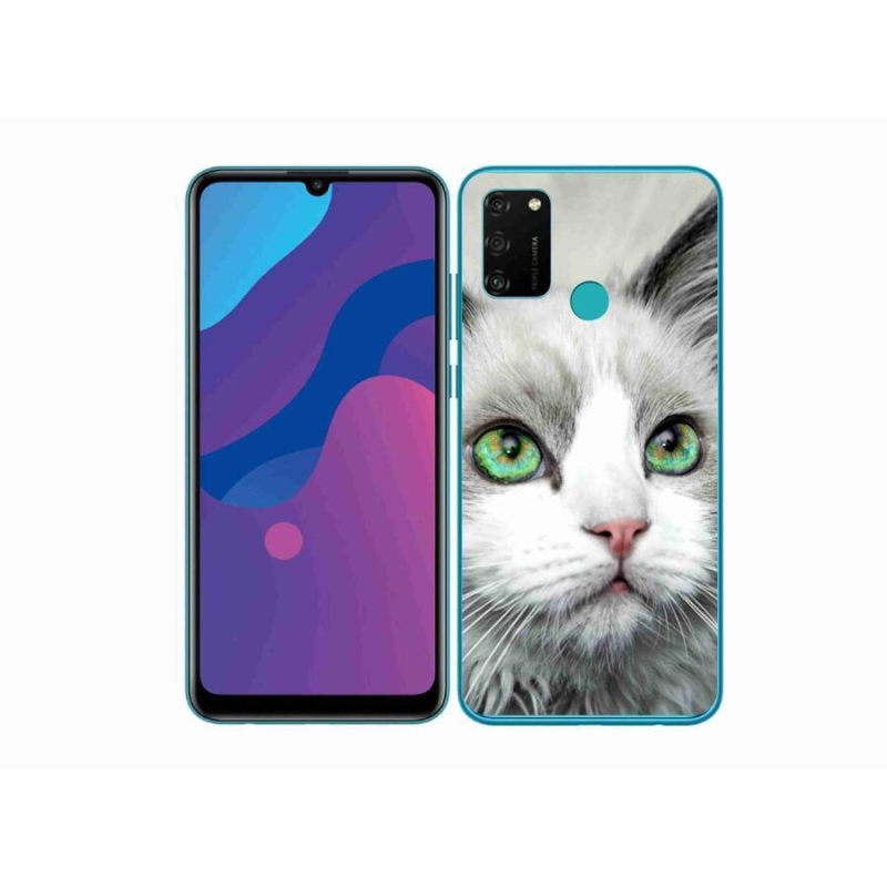 Zselés borítás mmCase a Honor 9A számára - cat nézet