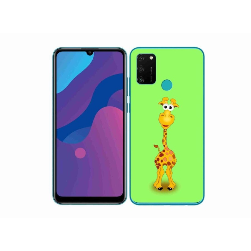 Gél borítás mmCase a Honor 9A számára - rajzfilm zsiráf