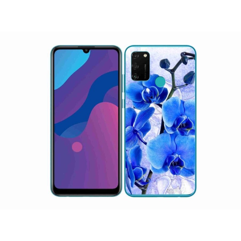 Zselés borítás mmCase a Honor 9A készülékhez - kék virágok