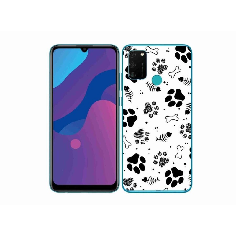 Zselés borítás mmCase a Honor 9A-hoz - kutyamancsok 1
