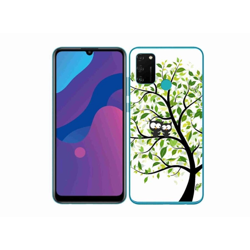Zselés borítás mmCase a Honor 9A számára - baglyok a fán