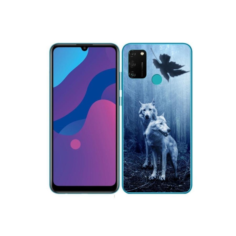Gél borítás mmCase a Honor 9A számára - farkasok az erdőben