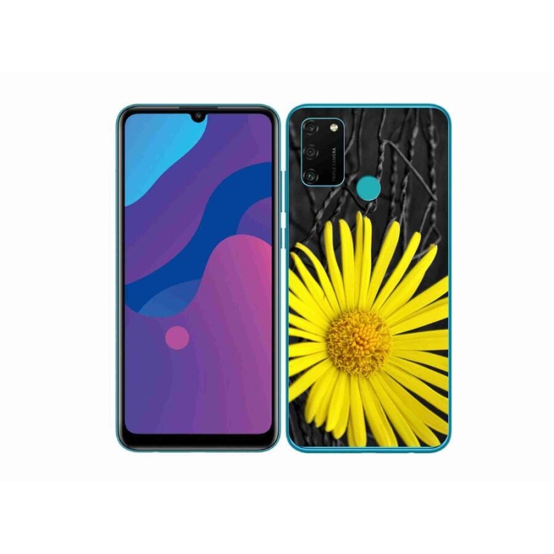 Zselés borítás mmCase a Honor 9A-hoz - sárga virág