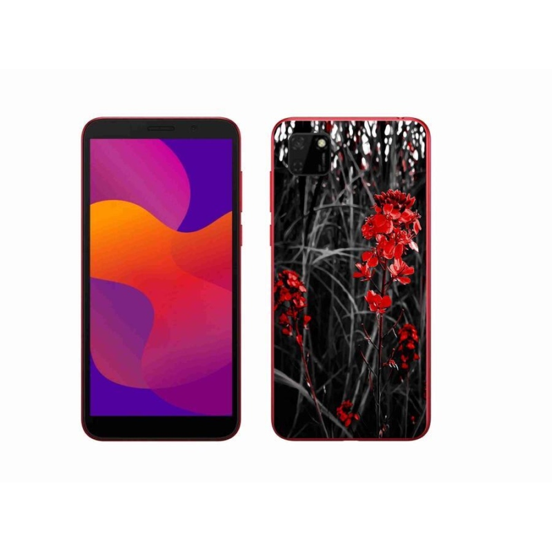 Zselés borítás mmCase a Honor 9S-hez - piros növényhez
