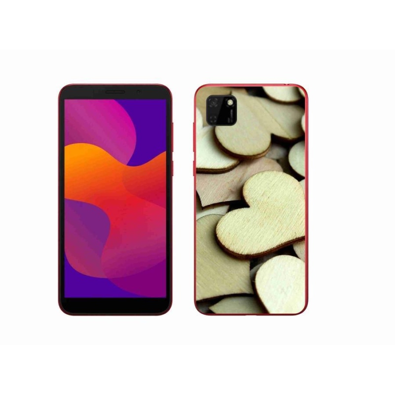 Gél borítás mmCase a Honor 9S-hez - fából készült szívek