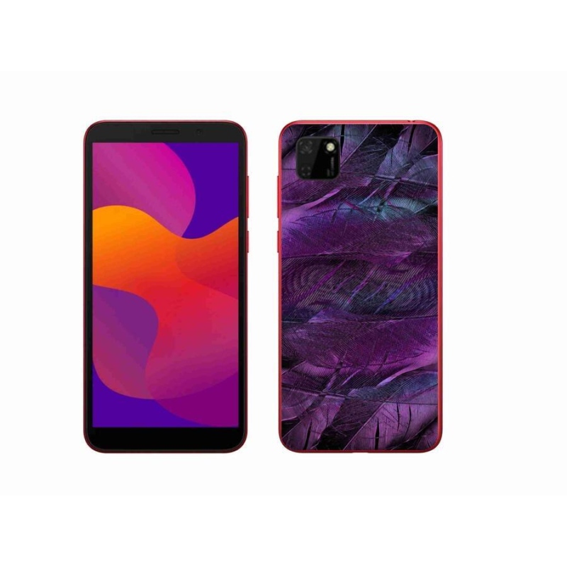 Gél borítás mmCase a Honor 9S számára - lila tollak