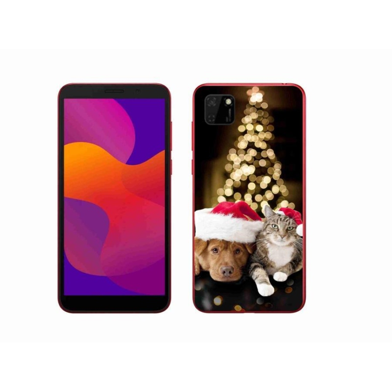 Gél borítás mmCase a Honor 9S-hez - Karácsonyi kutya és macska