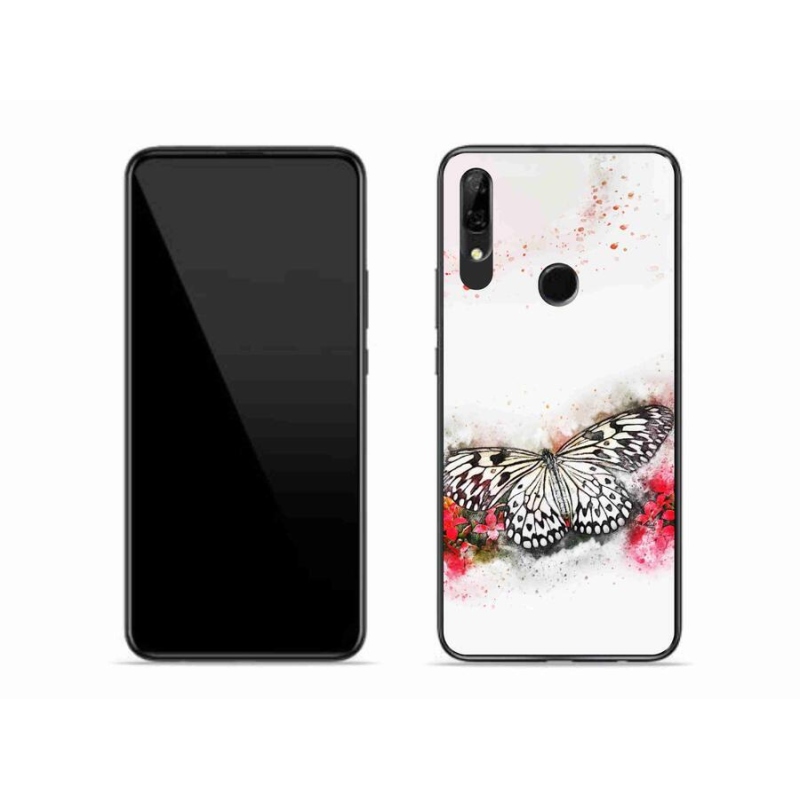 Zselés borítás mmCase a Honor 9X-hez - fekete-fehér pillangó