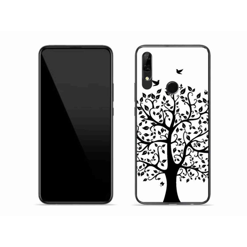 Gél borítás mmCase a Honor 9X-hez - fekete-fehér fa