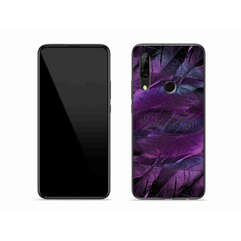 Zselés borítás mmCase a Honor 9X készülékhez - lila tollak