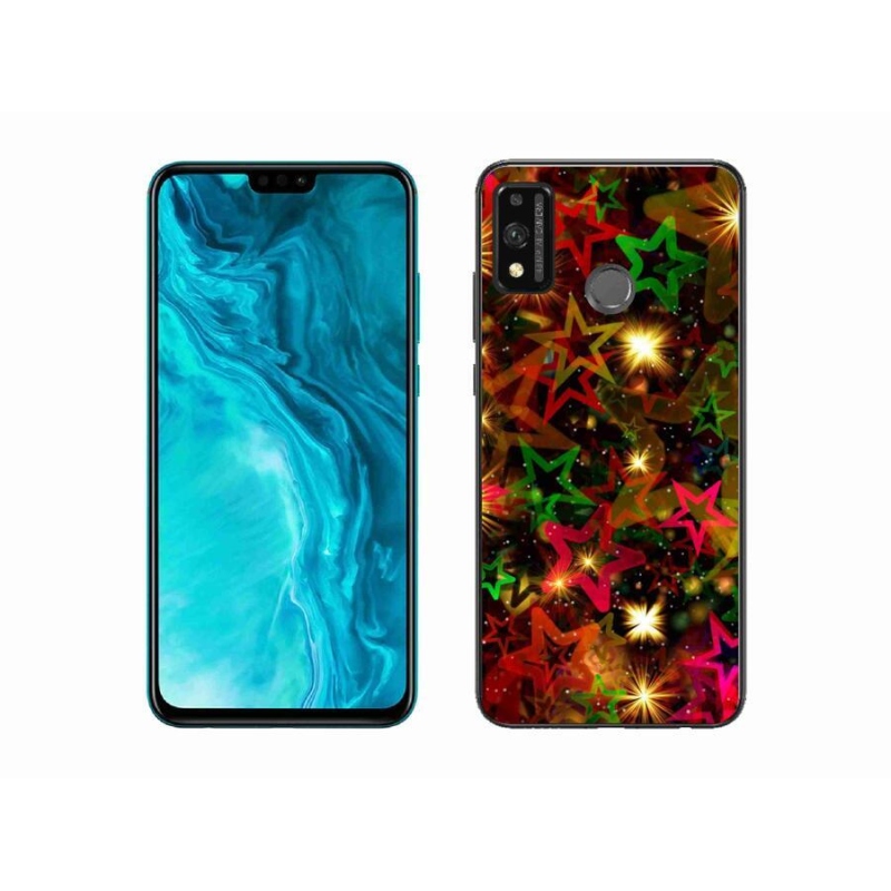 Gél borítás mmCase a Honor 9X Lite készülékhez - színes csillagok