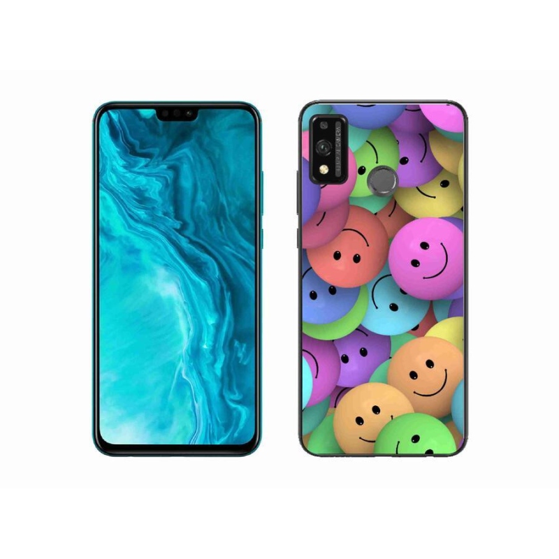 Gél borító mmCase a Honor 9X Lite készülékhez - színes smiley-k