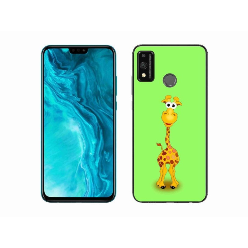 Gél borítás mmCase a Honor 9X Lite készülékhez - rajzfilm zsiráf
