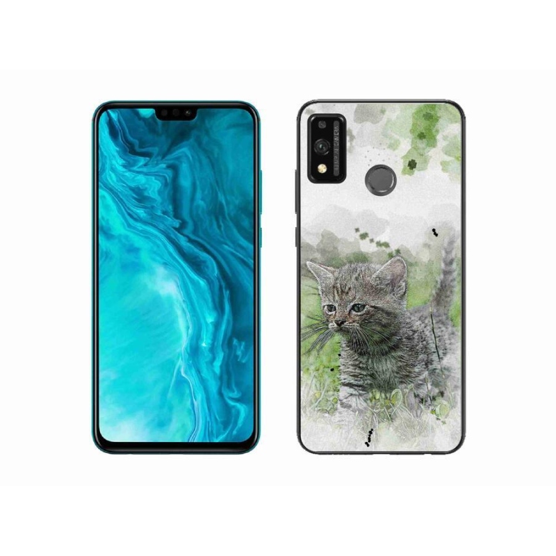 Gél borítás mmCase a Honor 9X Lite készülékhez - aranyos cica 1
