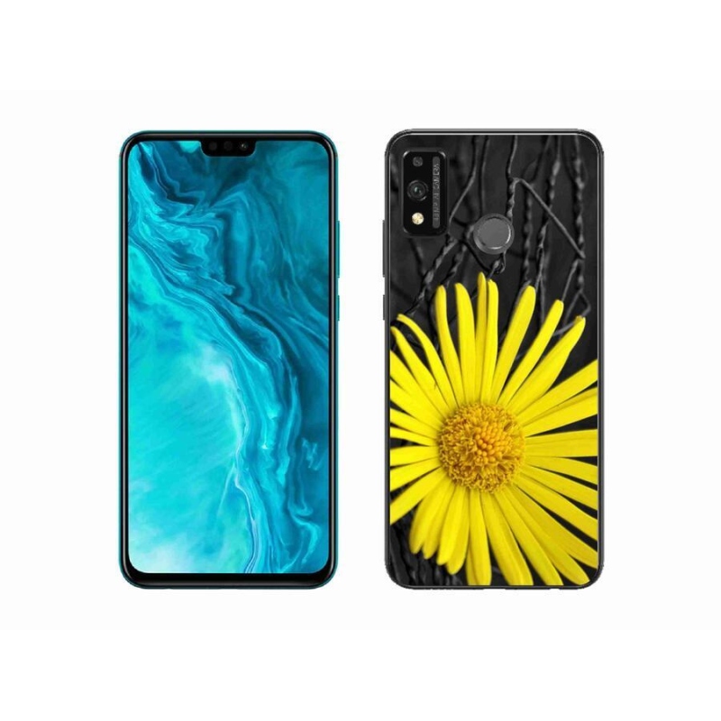 Zselés borítás mmCase a Honor 9X Lite készülékhez - sárga virág