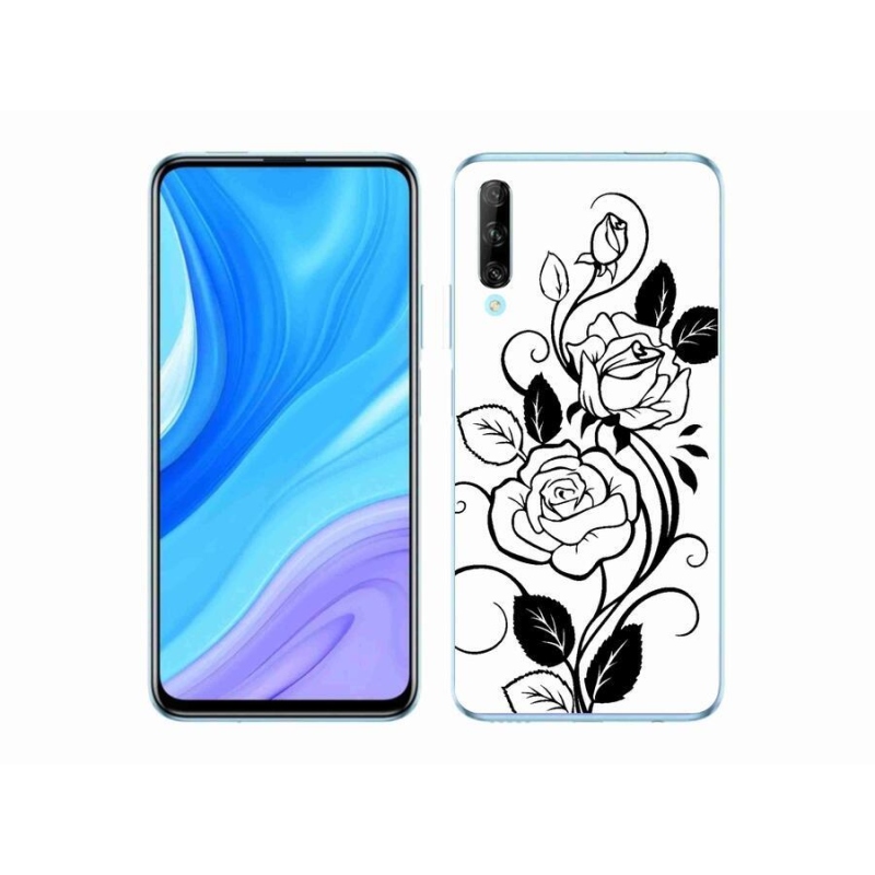 Zselés borítás mmCase a Honor 9X Pro készülékhez - fekete és fehér rózsa