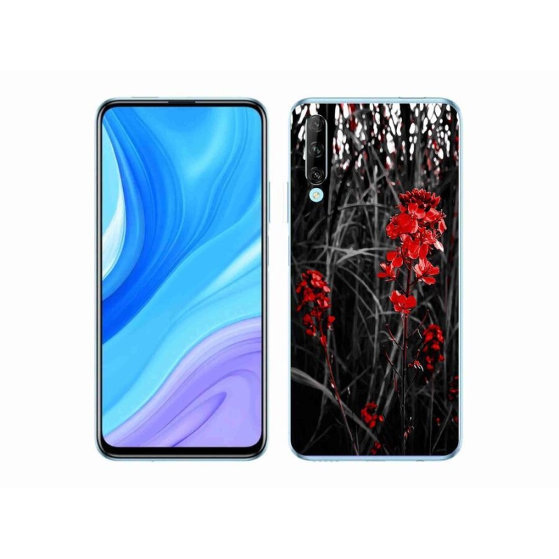 Gél borítás mmCase a Honor 9X Pro számára - piros növény