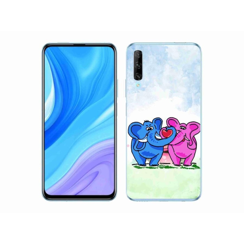Gél borítás mmCase a Honor 9X Pro-hoz - szerelmes elefántok