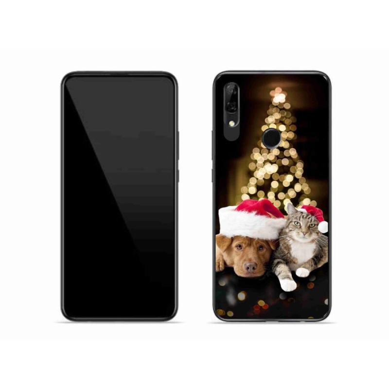 Gél borító mmCase a Honor 9X-hez - Karácsonyi kutya és macska