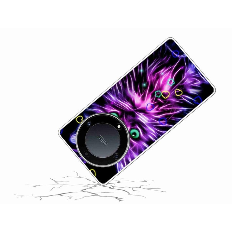 Zselés borítás mmCase a Honor Magic 5 Lite 5G számára - absztrakt macska
