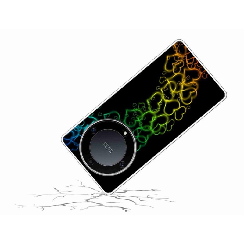 Zselés borítás mmCase a Honor Magic 5 Lite 5G számára - színes szívek