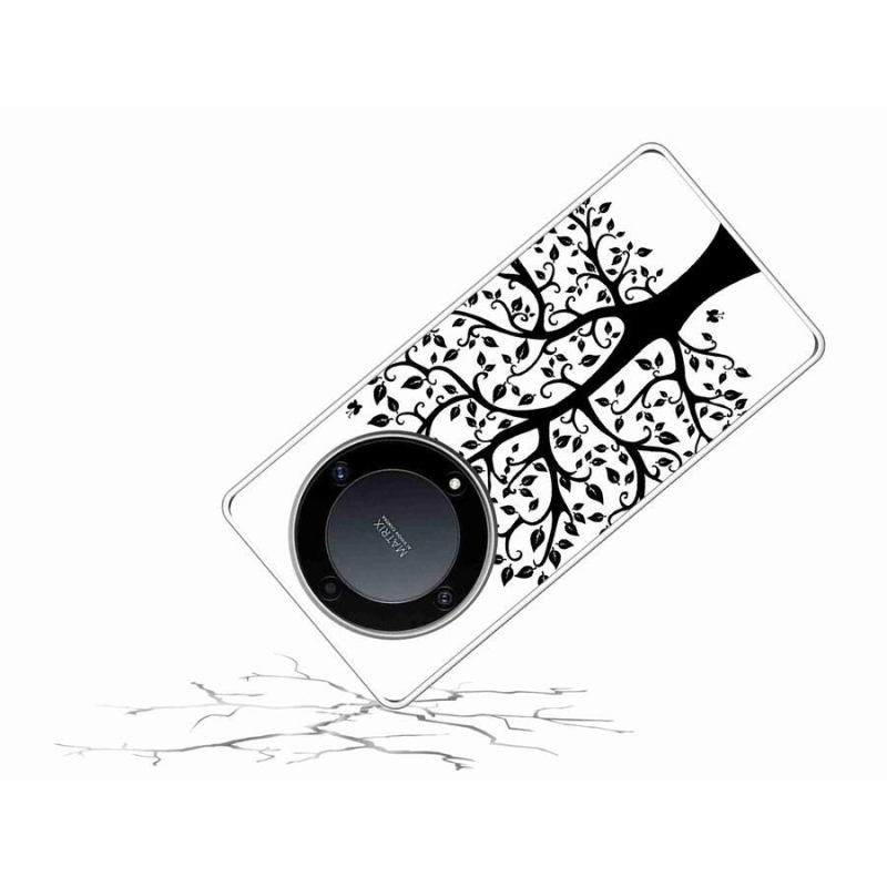 Zselés borítás mmCase a Honor Magic 5 Lite 5G számára - fekete és fehér fa