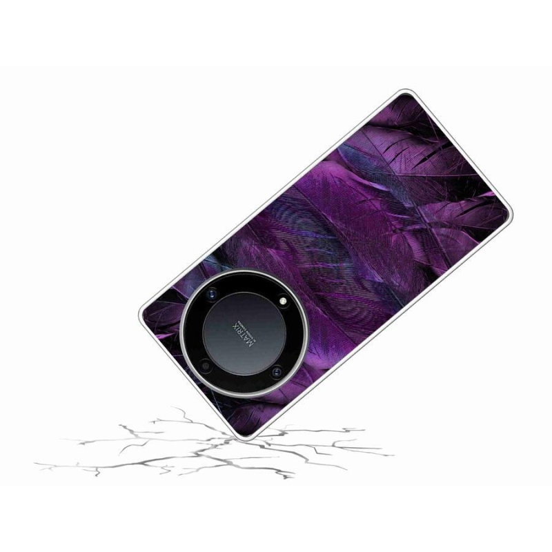 Zselés borítás mmCase Honor Magic 5 Lite 5G - lila tollakhoz