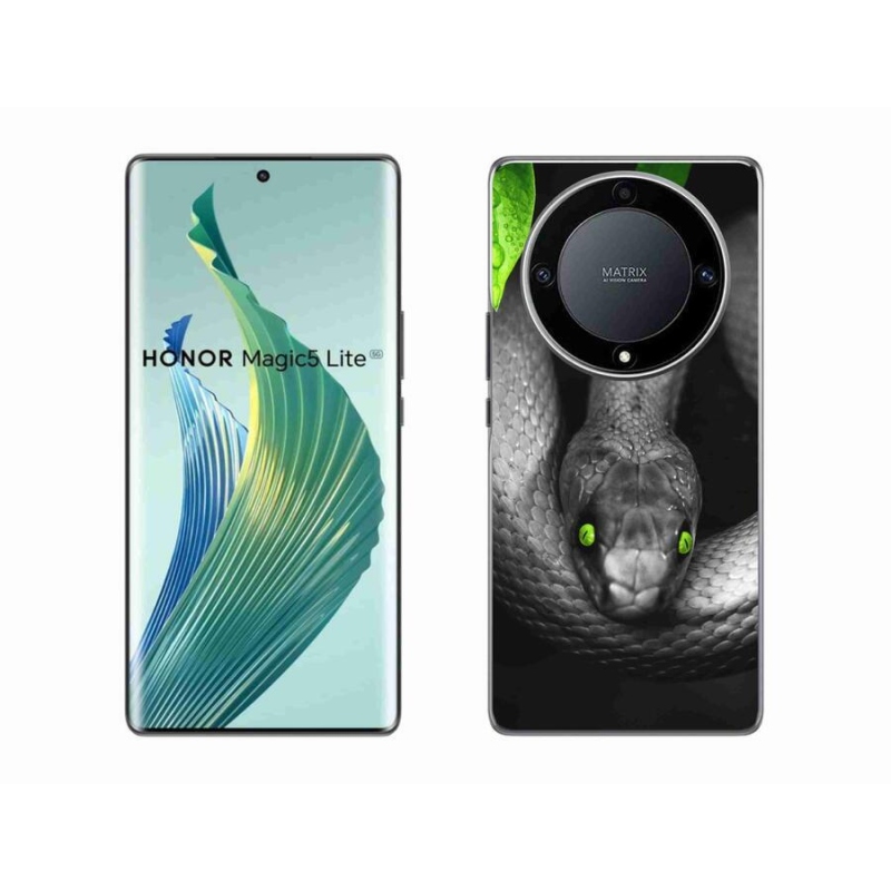 Zselés borítás mmCase a Honor Magic 5 Lite 5G számára - kígyó